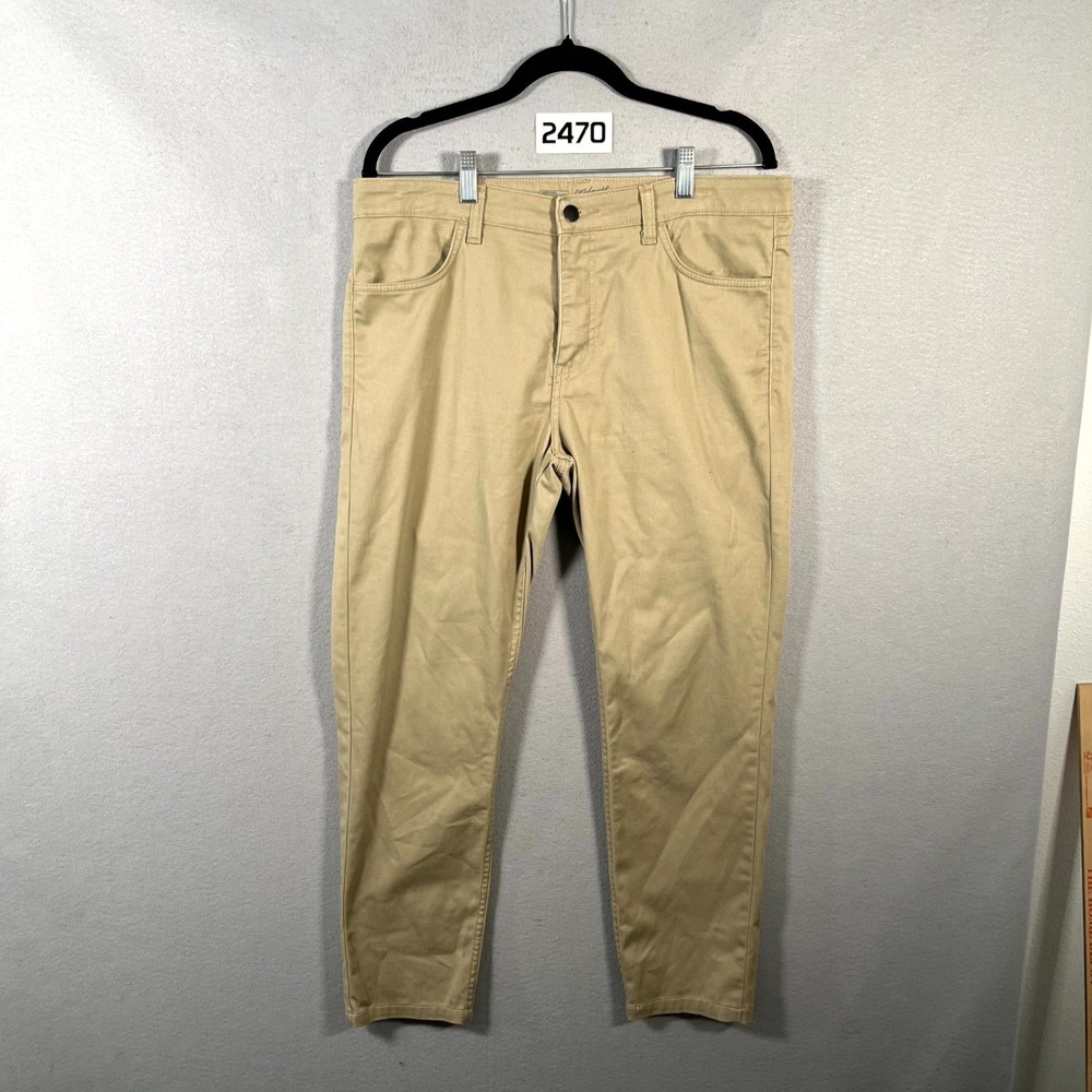 Genuine Dickies Perfectly Slimming Khaki Chino Pants Womens 10R Beige Stretch